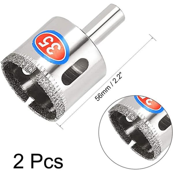 35 mm diamantkerneborebit - 2 stk. - Til fliser, glas, marmor, keramik
