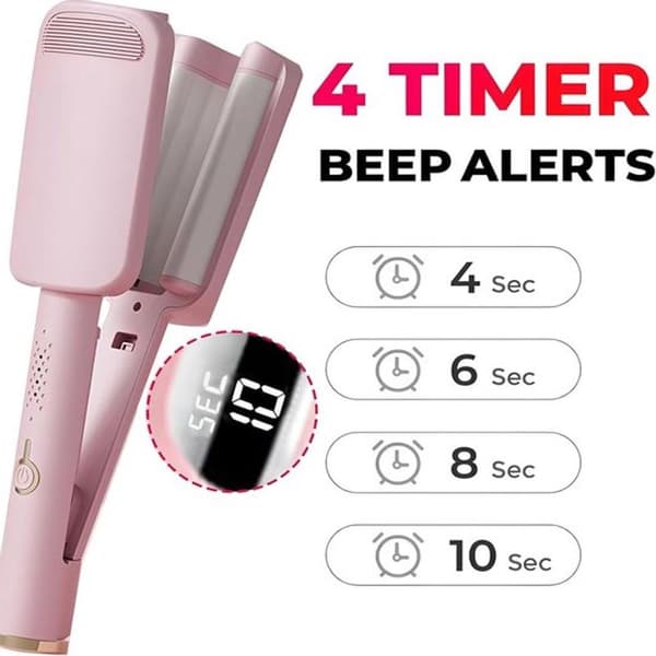 Curling Iron - 32 mm Curling Iron - Wave - Curling Iron - Wave Curling Iron - Ceramic Curling Iron - 3 Barrel Beach Wave Curling Iron - with Adjustable