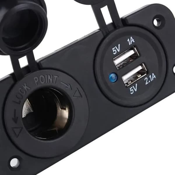 Dobbelt USB Bil Cigarettænder Stik Splitter 12V Oplader Strømadapter Stik
