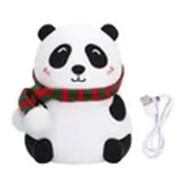 Natlampe - Panda - Silikone - 7 Farver - USB Genopladelig