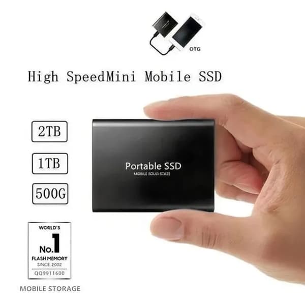 500 GB bærbar ekstern SSD til bærbar computer og MacBook