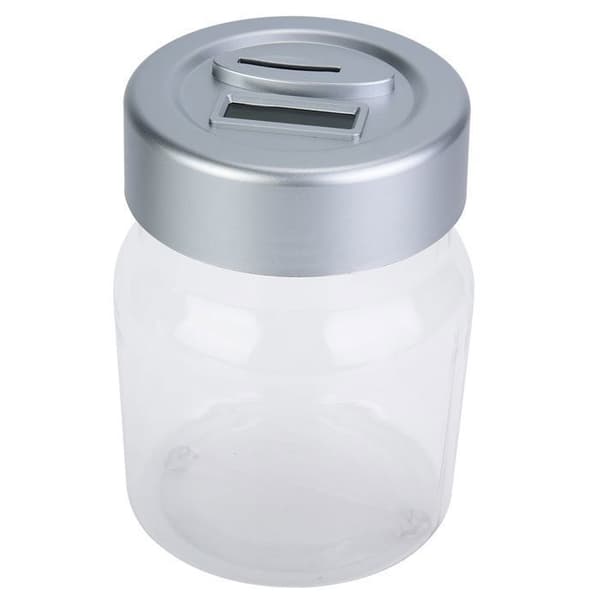 Digital myntbox Transparent - LCD-skärm - ABS - Cylindrisk