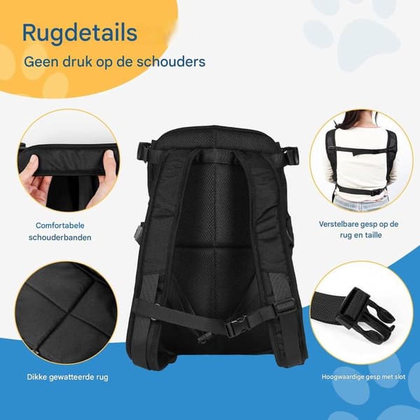 Cat Backpack - Cat Backpack with Leg Holes - Dog Backpack with Chest Strap - Dog and Cat Backpack - Four-Legged Backpack