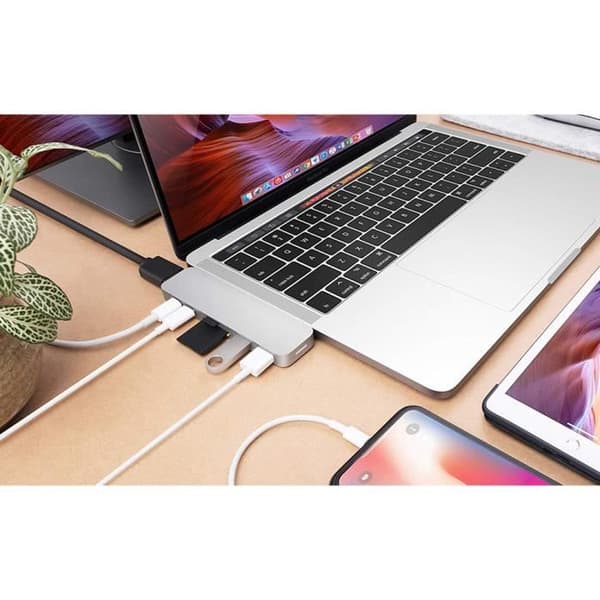 7-in-2 USB-C-keskitin - HDMI - USB-C PD - Thunderbolt 3