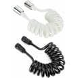 2m Flexibel Duschslang - 2-pack - Koppar - Utdragbar - Vit/Svart