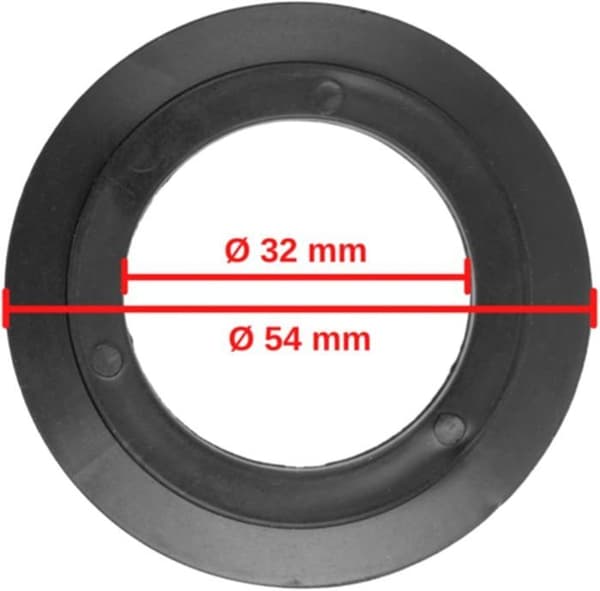 Gummitätningar, 5-pack - Ytterdiameter 54 mm - Innerdiameter 32 mm - Svart