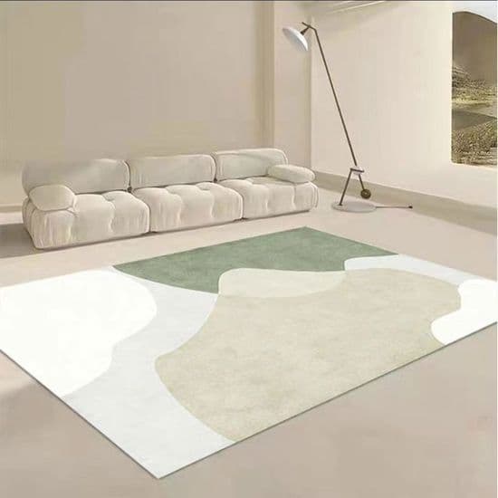 Mjuk modern matta 80*120 cm, vikbar matta, halkfri matta, lämplig för vardagsrum, sovrum, matsal