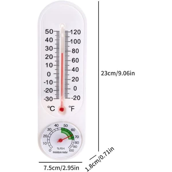 Digital termometer hygrometer - Klassisk design - Inomhusbruk - 23 cm