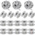 Symaskinekompatibel spole- og spoleboks - 3 stk. - 15 metalspoler - sort