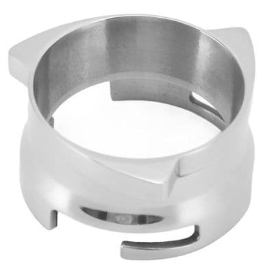 Kaffedoserings tragt i rustfrit stål, robust fastgørelse, nem installation, roterende, 54 mm, til kaffe