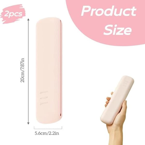 Silicone Travel Storage Box for Makeup Brushes, Ergonomic Magnetic Closure, Compact for Standard Brushes