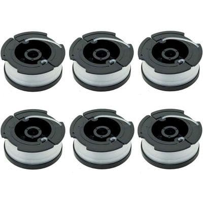 Nylon trimmerspole - Black & Decker - A6481 A6485 - Pakke med 6 - 10 m - Erstatning til trimmere