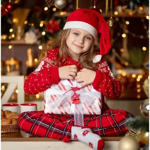 Julhatt - Ej specificerad - 30 stycken - Röd och vit - Non-woven tyg - 30x40 cm