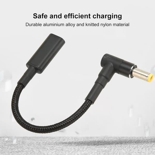 USB-C hunindgang til DC 5.5x2.5mm PD opladerkabel - 100W opladerkabel til bærbar computer - bærbar adapter.