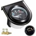 Bil vandtemperaturmåler, LED, universal, 52mm diameter, 101-120°C, sort