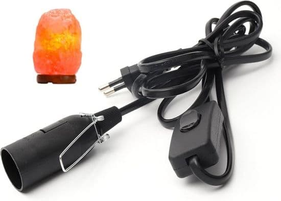 Kabel med strömbrytare, 1,8 m - E14-sockel - PVC - Vit