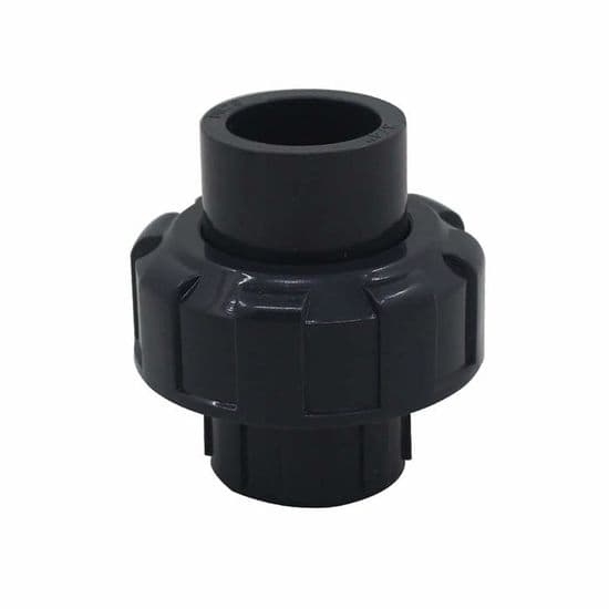 PVC Union Fitting, 32mm Muffe - PVC - Sort - Dimensioner 9.5x7x6cm