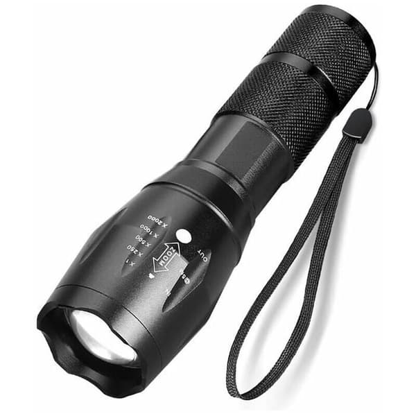 Erittäin tehokas LED-taskulamppu XML-T6 5 tilaa iskunkestävä jäähdytin