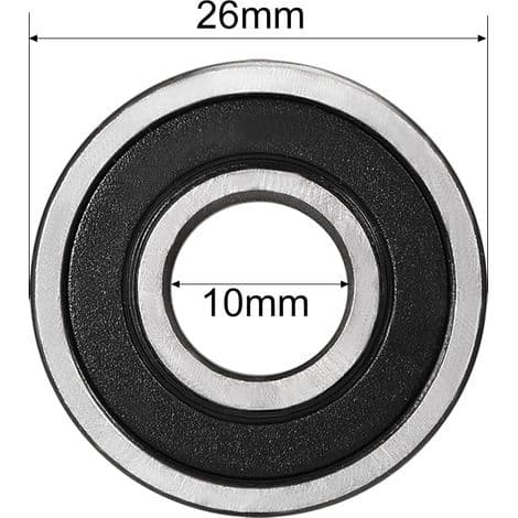 8st Spårkullager 6000RS Dubbeltätade 10x26x8mm Kolstål