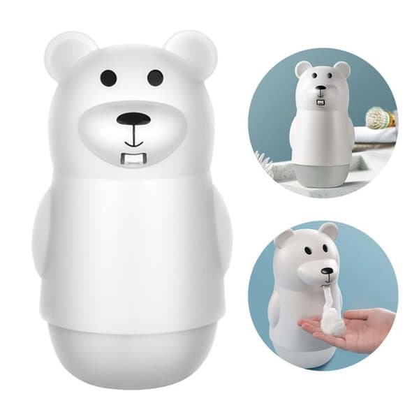 Automatisk sæbedispenser, sødt bjørnedesign - 300 ml - USB genopladelig - Infrarød