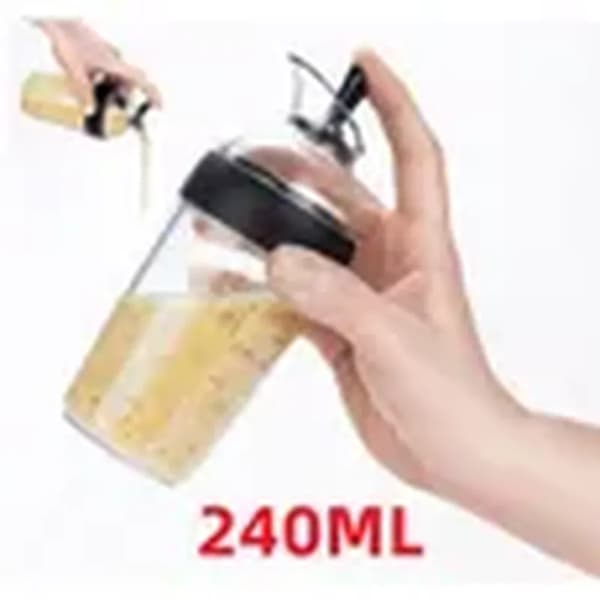 Salatdressing Shaker - 240ml - Sort - Rustfrit Stål - Sovseblander