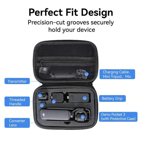 Suitable for Osmo Pocket 3 Protective Case, Portable Storage Bag, DJI Osmo Pocket 3 Creator Accessories