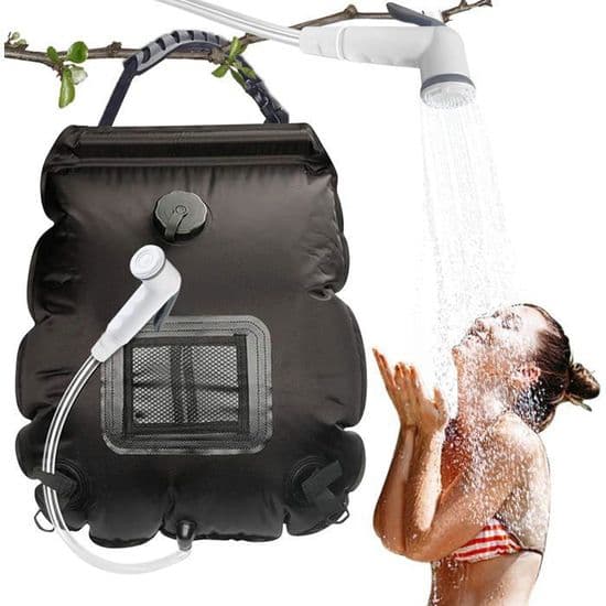 Solbruserpose til camping, 20L Rejsebruser med brusehoved, Solbruserpose, Sammenfoldelig udendørsbruser