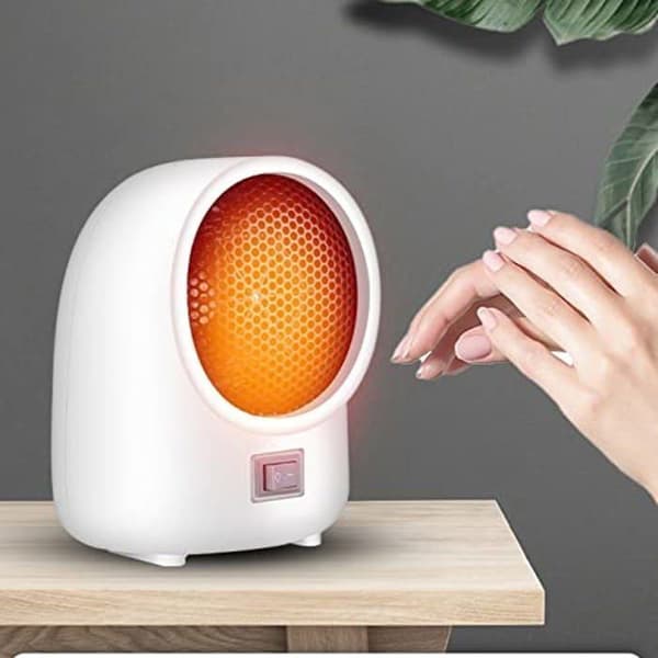 Bærbar elvarmer, bordventilator, mini hjemmevarmer, vintervarmerventilator