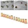 150-delars nitmutterset, galvaniserade nitinsatsmuttrar i kolstål 632 832 1024 1032 DIY