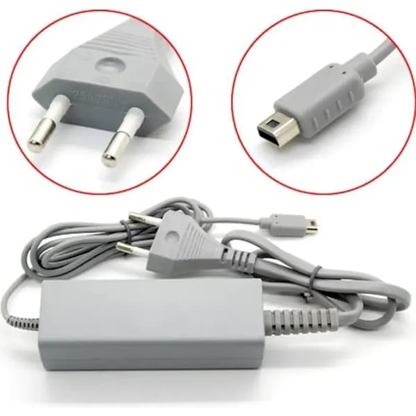 AC-adapter - Nintendo - Wii U - Kablet lader - 4,75V 1,6A - Grå ABS