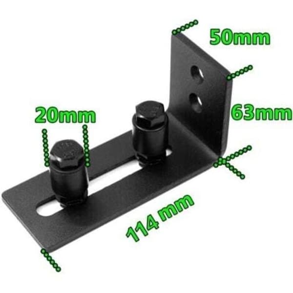 2PCS Skjutdörrsgolvguide, Dörrgolvguide, Ladugårdsdörrsgolvskena, Stödgolvguide