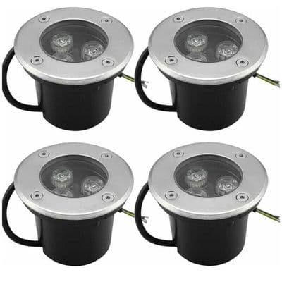 Infällda LED-spotlights, 4-pack - IP65 - 270 Lumen - Varmvit