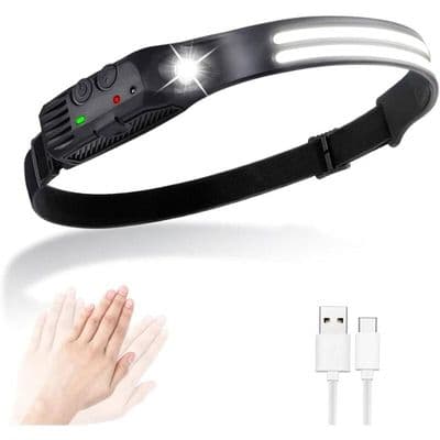 USB Oppladbar Hodelykt - 600 Lumen - IPX4 - For Camping