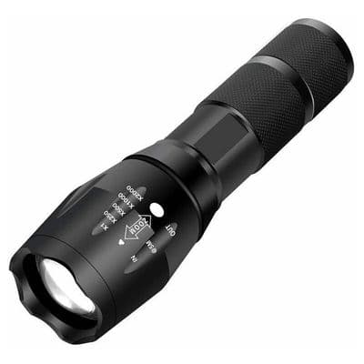 Erittäin tehokas LED-taskulamppu XML-T6 5 tilaa iskunkestävä jäähdytin