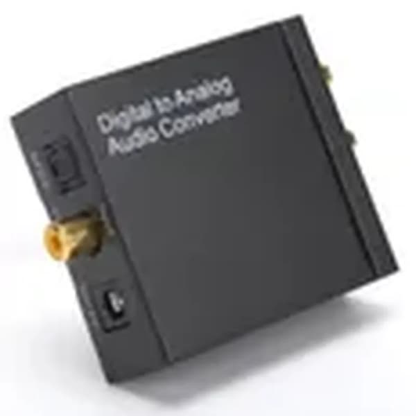 Qiilu lydkonverterer 3,5 mm lydadapter digital optisk til analog RCA L/R koaksialkonverterer for