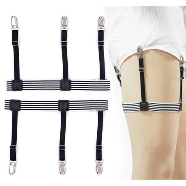 Shirt Holder Nylon 1 Pair Black/White