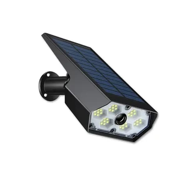 ONEVER Udendørs Solcellelampe - 42 LED'er - Bevægelsessensor - Hvidt Lys - 800lm