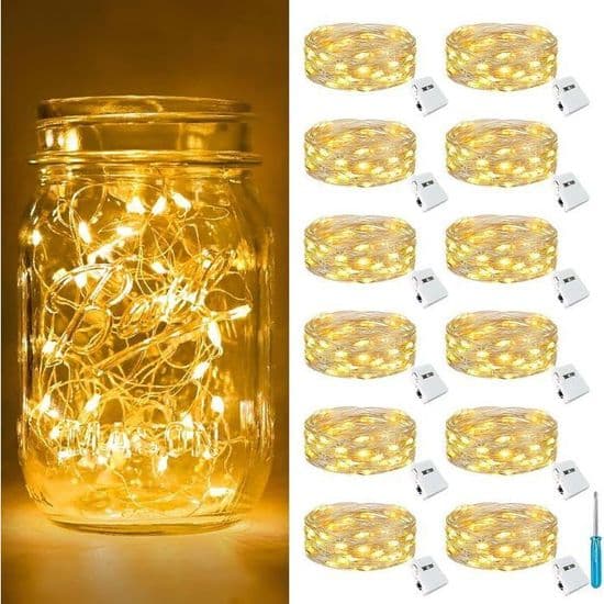 12-osainen LED-valosarja - 2M - 20 LEDiä - 3 tilaa - Sisä-, puutarhakäyttöön
