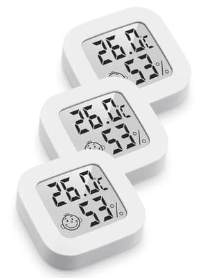 Mini Digital Termometer Hygrometer - Hög Precision - 10-99% RH - 3 Volt