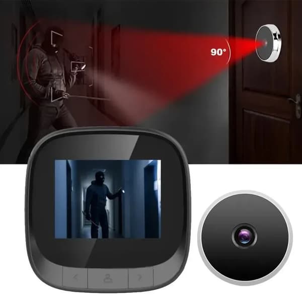 2,4\" Infrarød Smart Visuell Dørkikkert Digital Video Spionhull Sikkerhetskamera