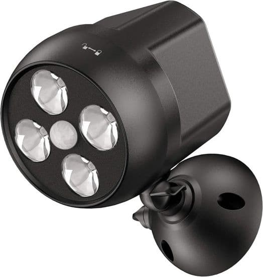 Utomhuslampa med rörelsesensor, vattentät, LED-spotlight med trådlös sensor [Energiklass A]
