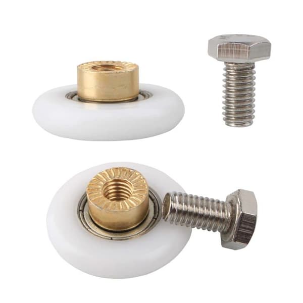 Dusjdørrull, dusjdørhjul, skyveruller for dusjdører, 4 stk (23mm)