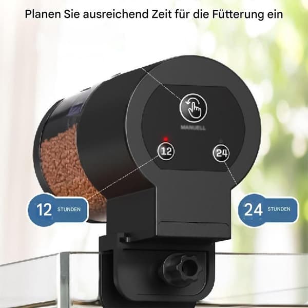 Automatisk foderautomat - 100 ml - Automatisk fiskefoderautomat - Fiskefoderdispenser med timer - Automatisk fiskefoderautomat - Akvariefoderautomat - Fugtsikker - Fisk