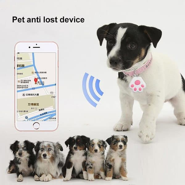 GPS Tracker til hunde og katte, GPS Tracker til børn og ældre, Nøglefinder, Mini GPS Tracker, Pink