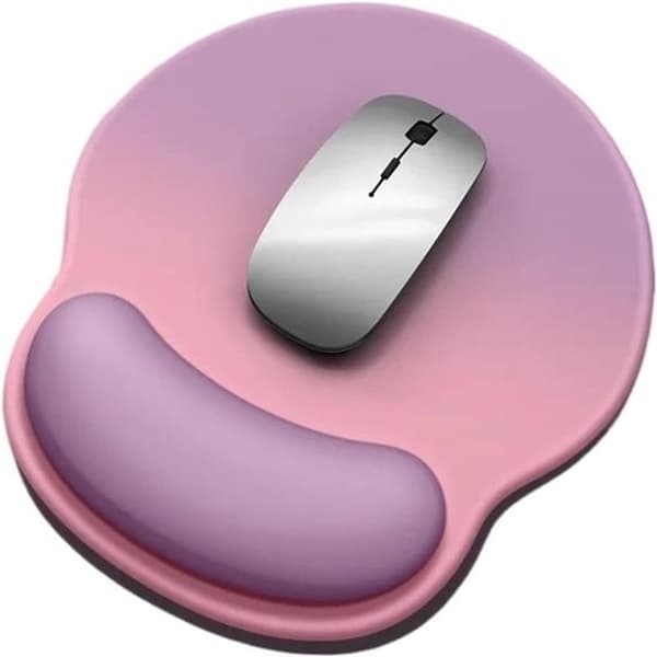 Komfortabel mus Blød musemåtte håndled Skridsikker håndledsstøtte Måtte Computermusemåtte til kontorspil PC (lilla og pink)