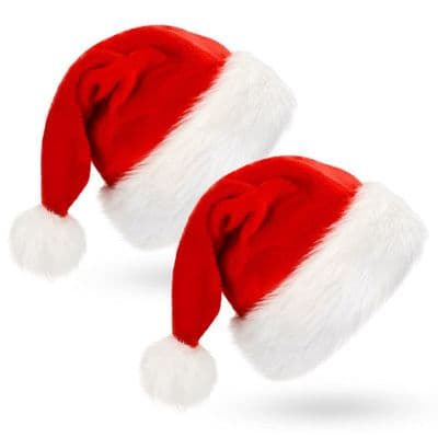 Sæt med nissehuer til voksne, behagelige og bløde julefester, klassisk julegave