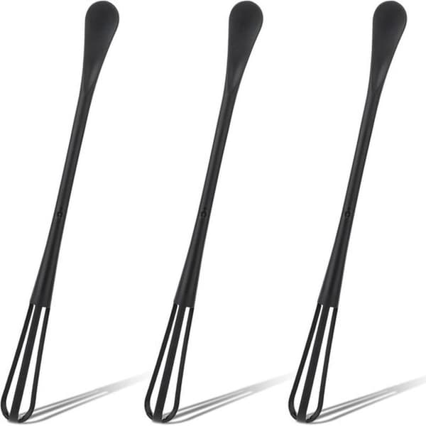 Set of 3 Portable Mini Whisks for Mixing and Whisking