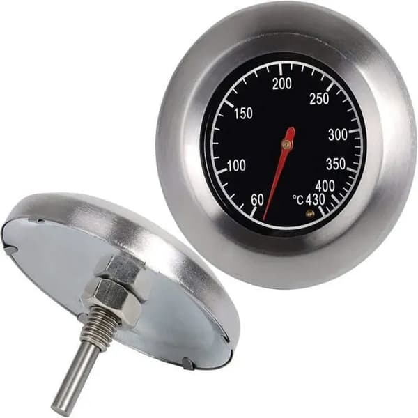 Grilltermometer - Rustfritt stål - 60 til 430°C - Bredt temperaturområde - 1 stk