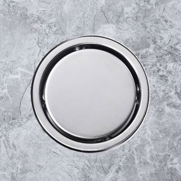 304 rustfrit stål gulvafløb til badeværelse - Rund rist - Lugtfrit - Til brusekabine