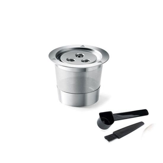 Återanvändbara K-Cups kaffekapslar för Ninja Dual Brew kaffemaskin, vit sked